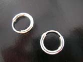 stamped 925 sterling silver mini hoop earrings
