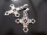 Intricately designed religion crucifix pendant in high quality 925 sterling silver 