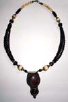 Wholesaler distributor of costume jewelry, beaded necklace with HuLu pendant