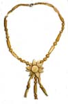Jewelry wholesale online shop, stone beaded necklace with flower pendant