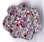 Jewelry gift wholesale, flower fashion pin with cz