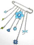 Wholesale jewelry finding, multi string flower fashion pin