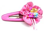 Accessory clip hair supply, purple flower hair clip with heart love 