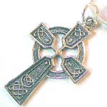 wholesale celtic jewelry, ancient Celtic cross pendant in sterling silver 