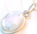Cheap jewelry wholesale, an oval  shape moonstone pendant in sterling silver