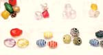 Wholesale lampwork beads, fashion glass or metal beads in assorted 