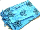 Ocean turtle print on royal blue fashion wrap