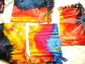 Dark colored tie dye adorned balinese island sarong