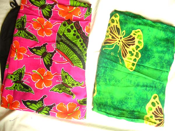 Online apparel supplier, Crafted bali sarong with summer butterfly pattern