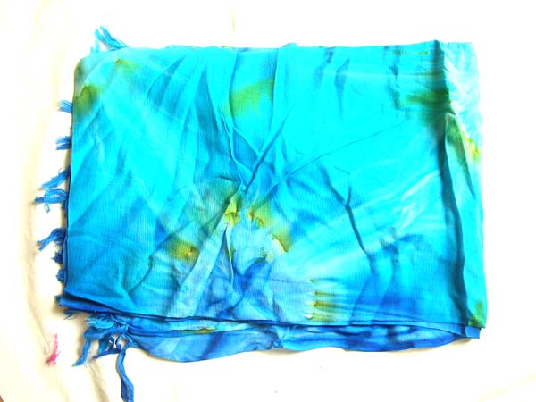 Balinese pareo sarong in blue with art theme design, Fashion cruise clothes online