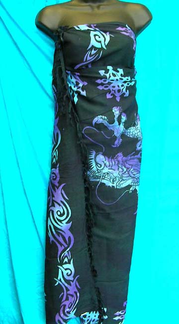 Dragon fashion wear, artisan tribal art clothing, balinese beach coverups, beachwear, summer fashions, bikini sarong