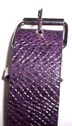 Wholesale leather belt, dark purple in animal skin design