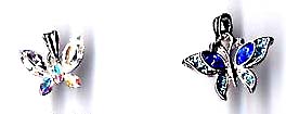 Wholesale cz pendant, fashion butterfly pendant with multi cz embedded