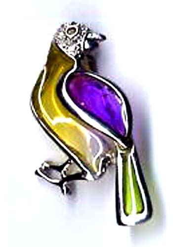 Costume importer jewelry wholesale, enamel bird fashion pin