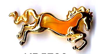 Wholesale oriental jewelry, golden running horse fashion pin