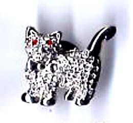 Wholesale jewelry store, kitty fashion pin with cz