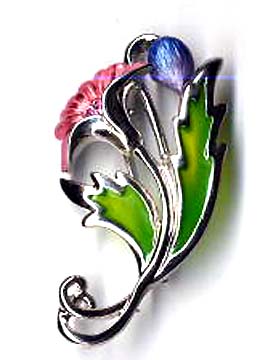 Fashion pin supply shop, enamel fashion pin in flower design