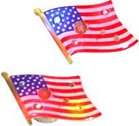 American jewelry trend, Us. flag magnetic flashing pin