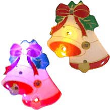 Wedding decor jewelry wholesale, magnetic flashing pin in jiggle bells design 