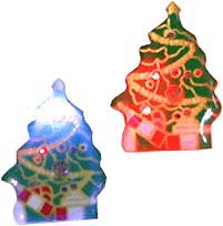 Kids love jewelry wholesale, X-mas tree magnetic flashing pin