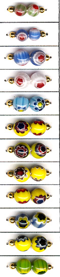 Jewelry wholesale distributor, pattern decor rounded glass beads
