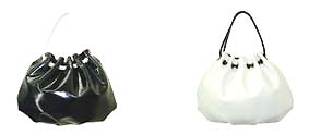 Wholesale online catalog, soft shiny leather handbags with tie string closure 