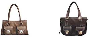 Wholesale designer handbags, fashion handbag with two pockets and zippler decor