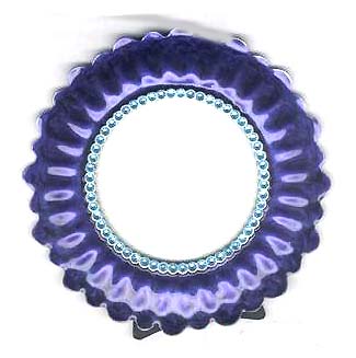 Wooden product wholesale, fire ring purple rounded wooden mirror