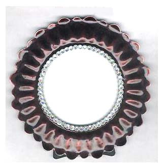 Collectible gidt decor wholesale, brown fire ring wooden wall mirror