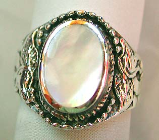 Online discount modern jewelry wholesale, western sterling silver ring with moonstone