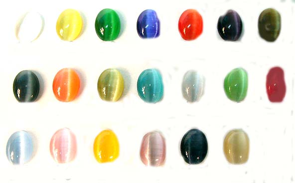 Wholesale gem beads, oval shape fashion cat eye stone bead 