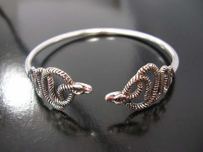 Snake charmer gifts, ladies sterling silver wrist decor, exotic  jewelry, beauty wear gift, fantasy jewellery    