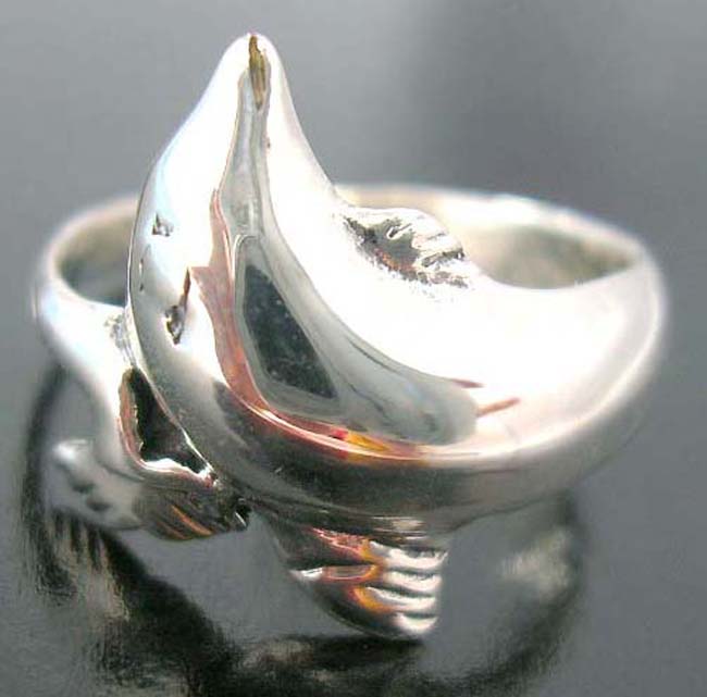 Animal designed jewelry, dolphin lovers gifts, high style sterling silver, ladies rings, fashion accessory, exotic trends      