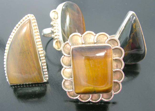 Tigers eye gemstones, precious gems, sterling silver, fashion jewelry, ladies vintage rings, quality accessories, costume jewelry