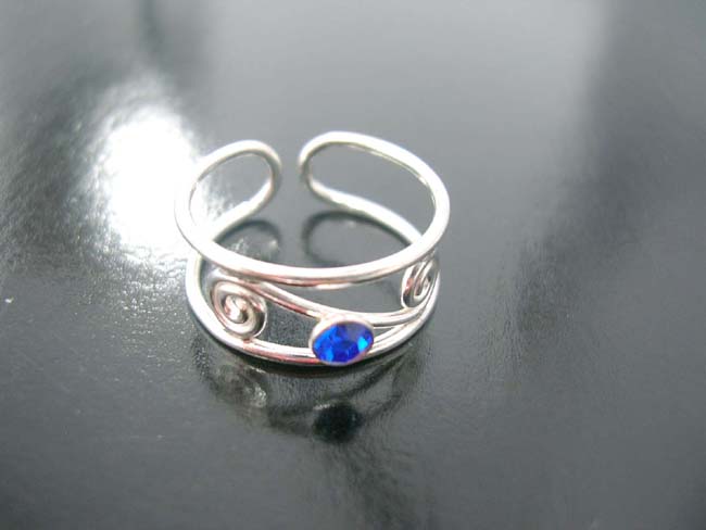 Sapphire charms, unique silver jewelry, trendy gemstone fashion, rhinestone fantasy accessory
