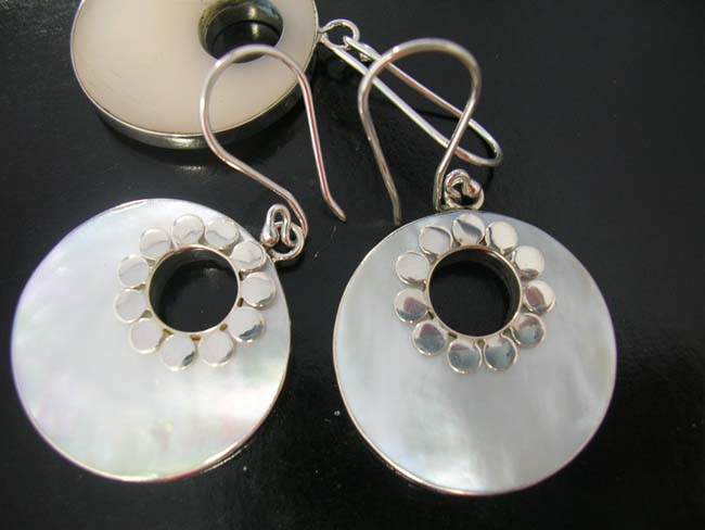 Birthday jewelry, elegant earrings, abalone sea shell accessories, silver trends, ladies exotic clothing, urban dress