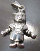 Arms and legs movable little boy  sterling silver pendant
