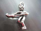 Sport spirit hocky player with stick design high quality 925 sterling silver  pendant