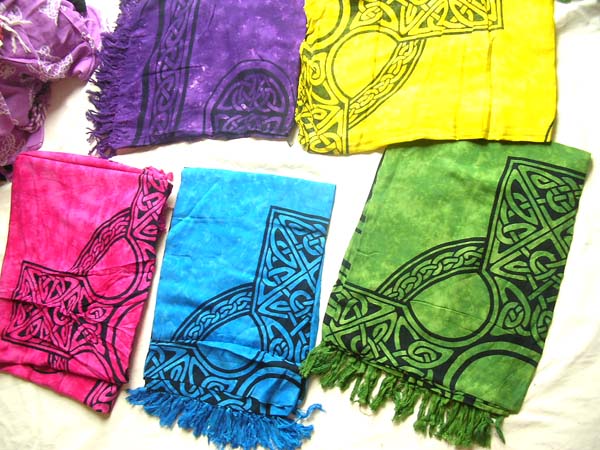 Religious celtic cross on leisure wear sarong, Womens express warehouse